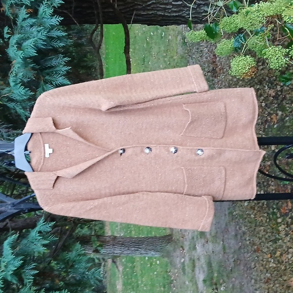 J.CREW 70% LAMBSWOOL Collared sweater-jacket SZ M